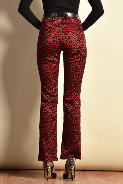 Guess 1990s Velvet Leopard Print Jeans