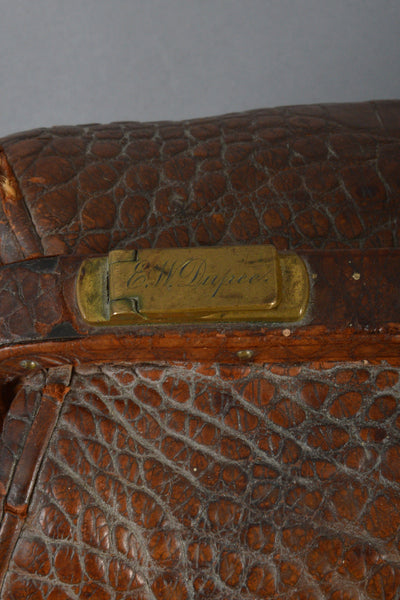 Antique Crocodile Chicago Doctor's Bag