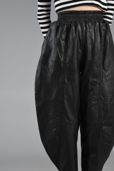 Wicked 1980s High Waisted Leather Harem Pants