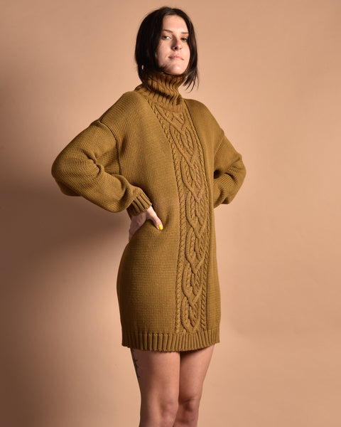 Oakley 90s Cable Knit Sweater Dress