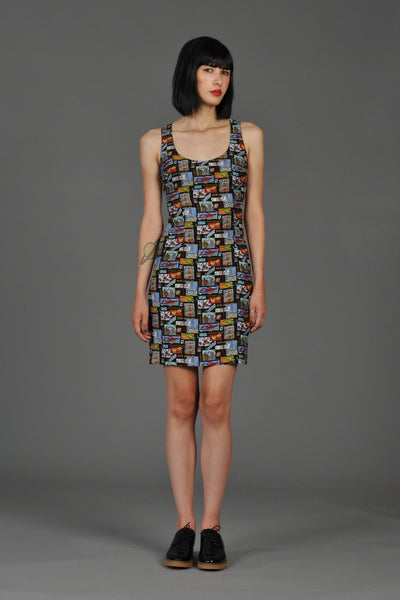 Nicole Miller New Orleans Print Silk Mini Dress