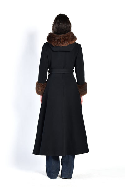 Calvin Klein Fur Trimmed Russian Hooded Coat