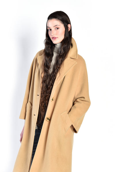Fawna 1960s Camel Colored Cashmere Coat