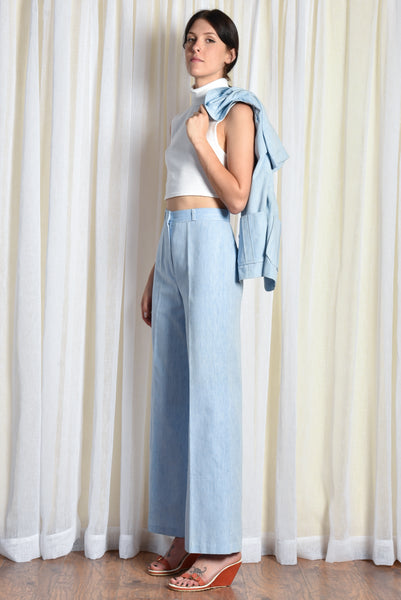Margot 1970s Chambray Pant Suit