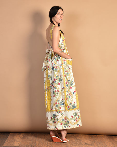 French Provincial 1960s Maxi Dress