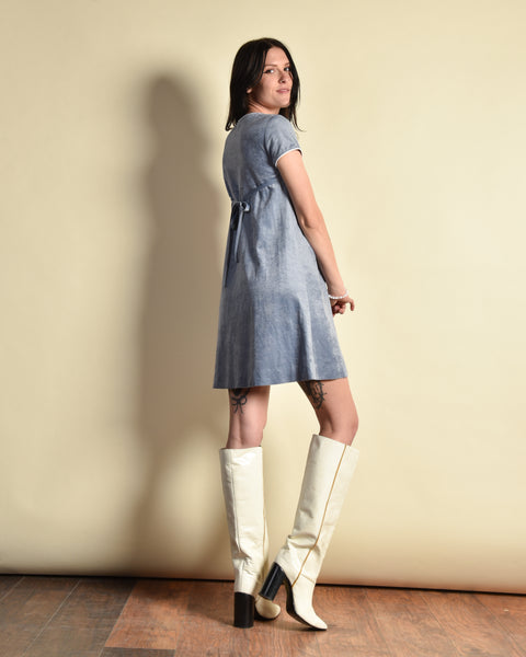 Kris 1970s Velvet Mini Dress