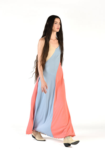 Elisabetta 70s Colorblock Maxi Dress