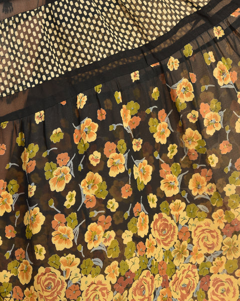 Osz 70s Cascading Floral Dress