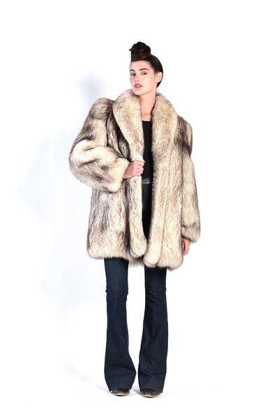 Adalina Arctic Fox Fur Coat
