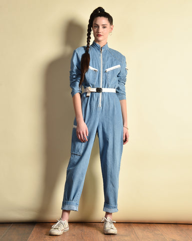 Benny 1980s Chambray Flight Suit