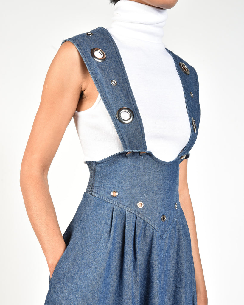 Amazon.com: ZZYLHS Summer Womans Skirts Ladies Denim Suspender Skirt Slim  Big Pocket Suspender Print Bust Denim Overalls Skirt High Waist (Color :  Light Blue, Size : XXL.) : Clothing, Shoes & Jewelry