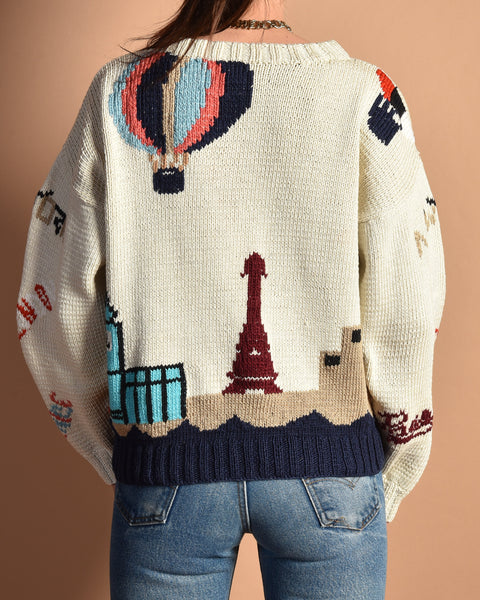 Sightseers Dream 1980s Cityscape Sweater