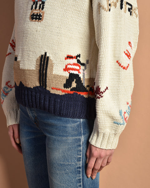 Sightseers Dream 1980s Cityscape Sweater