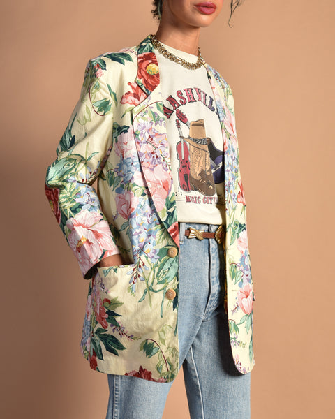 Posy 80s Cotton Floral Jacket
