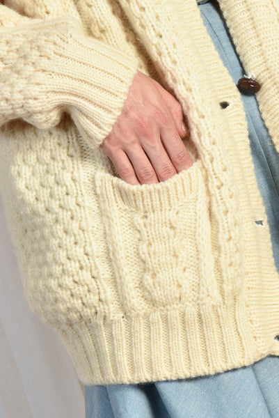 Rosmuc 1980s Cable Knit Aran Sweater