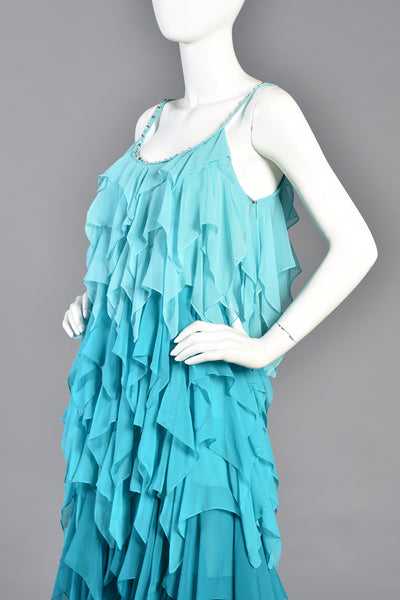 Tilda Silk Chiffon Ombre Petal Dress