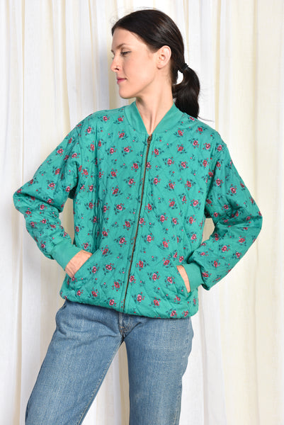 Gillie 1980s Quilted Cottage Coat