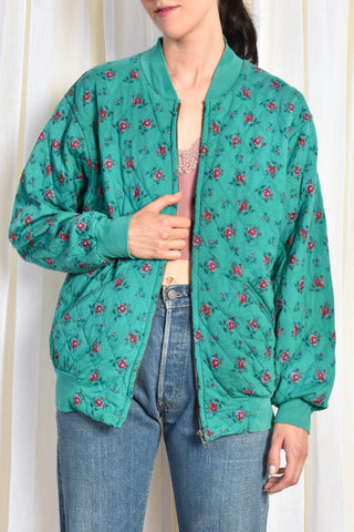 Gillie 1980s Quilted Cottage Coat