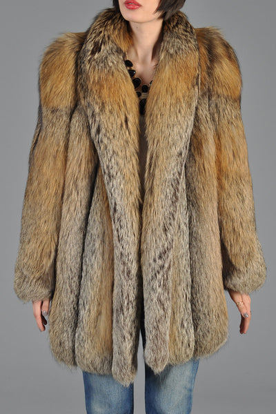 Red Cross Fox Fur Coat