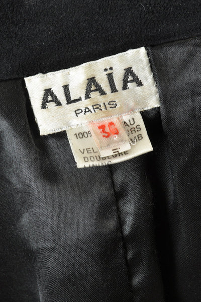 Alaia Black Suede Skinny Jacket