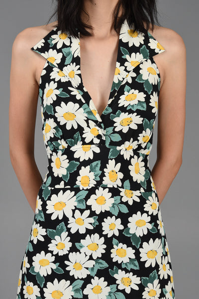 The Happiest 1990s Printed Backless Halter Mini