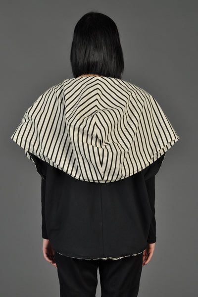 Reversible Graphic Striped Avant Garde Cocoon Jacket
