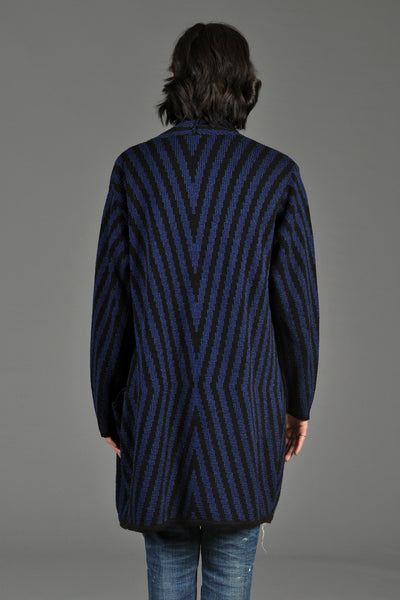 Chevron Stripe Sweater Jacket