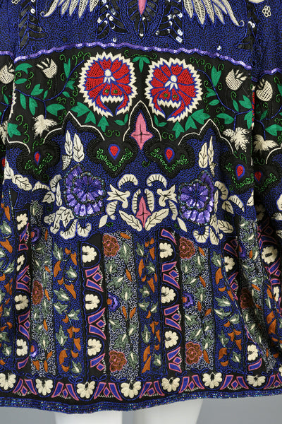 Embroidered + Beaded Art Nouveau Inspired Silk Jacket