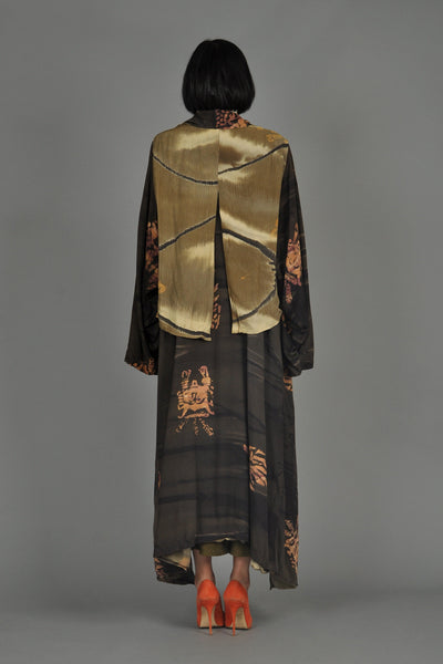 Avant Garde 1980s Bohemian Batik Draped Jacket