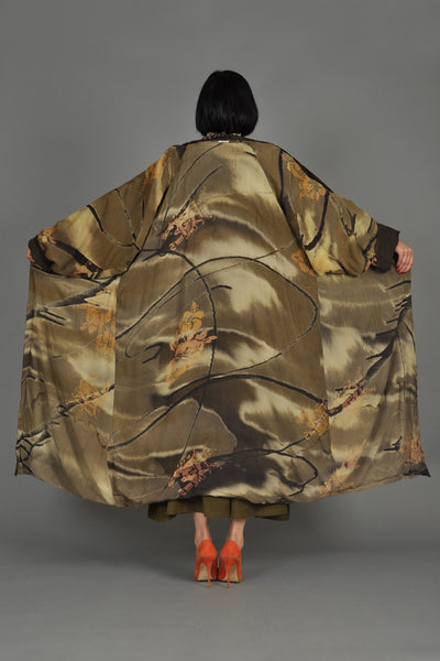 Avant Garde 1980s Bohemian Batik Draped Jacket
