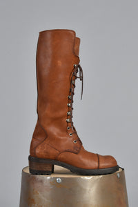 Joan & David Couture Ultimate Leather Logger Boots 6 7