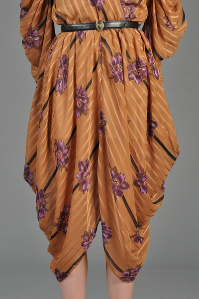 Avant Garde Floral Striped Harem Dress