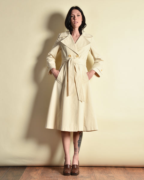 Melanie 1970s Belted Trench Coat
