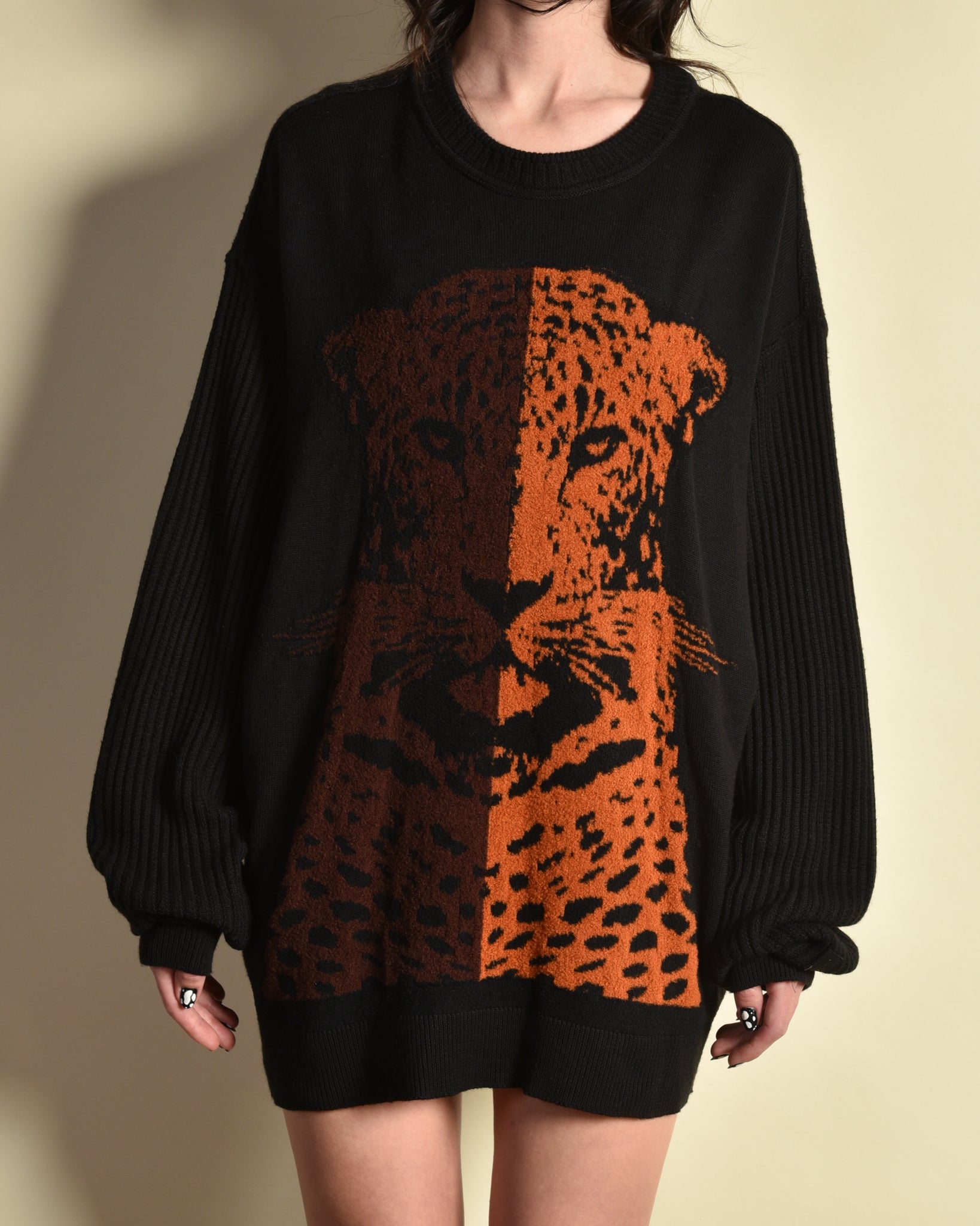 Carlo Colucci 1990s Leopard Sweater