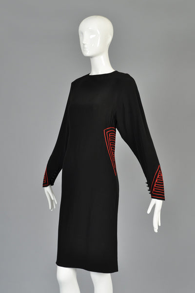 Karl Lagerfeld for Chloe 1980s Embroidered Dress