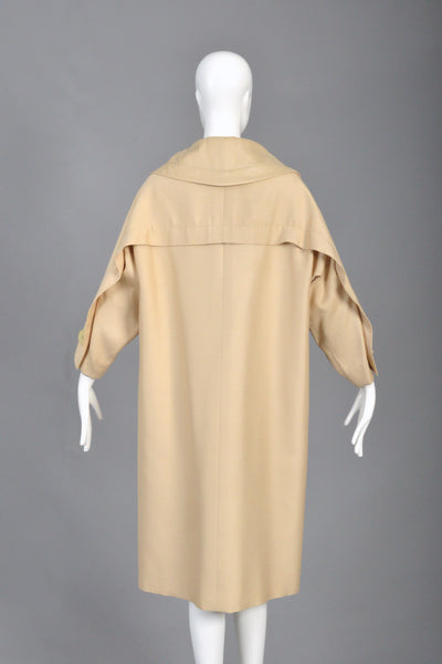 1950s Christian Dior Fin Back Silk Coat