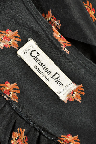 Christian Dior Silk Floral Peplum Blouse