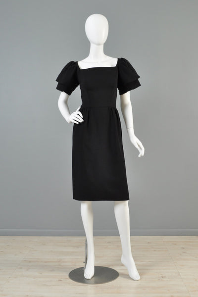 Christian Dior New York Vintage 1960s Tiered Sleeve Cocktail Dress