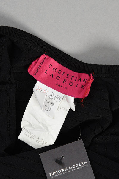 Christian Lacroix 90s Open Shoulder Top w/Keyhole Back