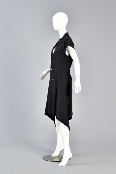 Comme des Garcons Asymmetrical Minimal Black Dress
