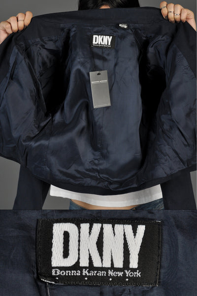 DKNY 1990s Cropped Military Jacket w/Stars