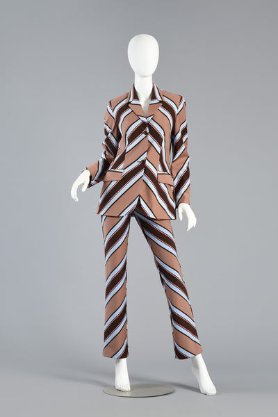 Chevron Striped Suit by Dolce & Gabbana