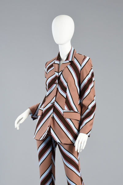 Chevron Striped Suit by Dolce & Gabbana