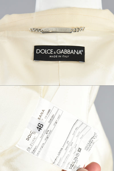 Dolce & Gabbana Ivory Tuxedo Suit