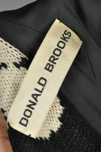 Donald Brooks B + W Floral Knit Dress