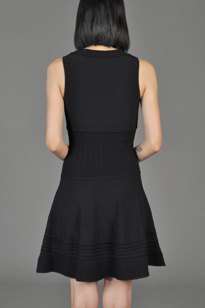 Salvatore Ferragamo 1990s Black Knit Mini Dress