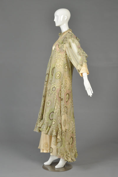 Ethereal 1970s Gina Fratini Silk Dress