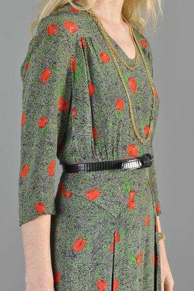 1940s Apple Tree Novelty Dress