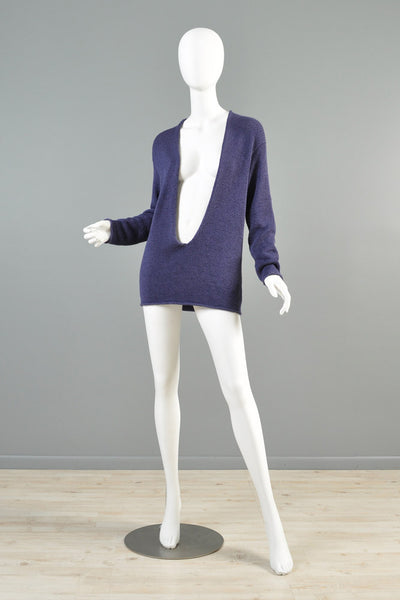 Hermès Plunging Silk Knit Top