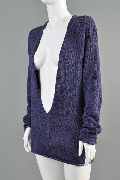 Hermès Plunging Silk Knit Top